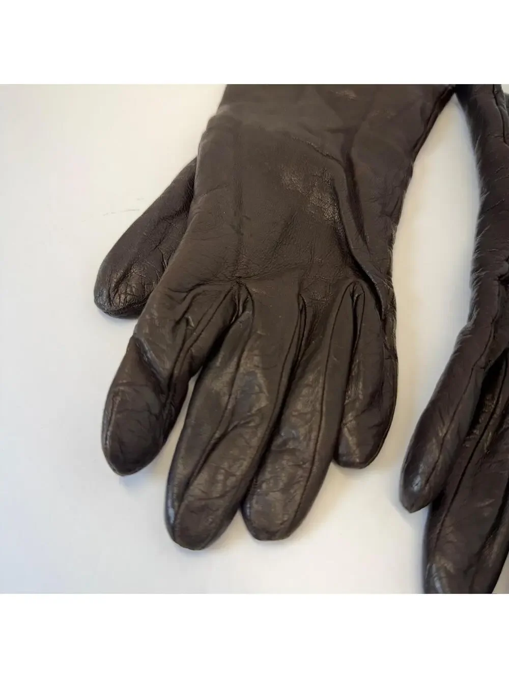 Bonwit Teller Leather Gloves‎ Cashmere Lined Women's Size 6 1/2 Made in France